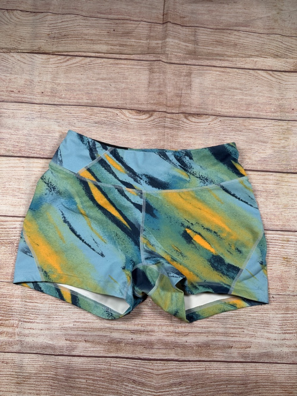 Oakley Multicolor Athletic Shorts - Blue, Yellow, Green